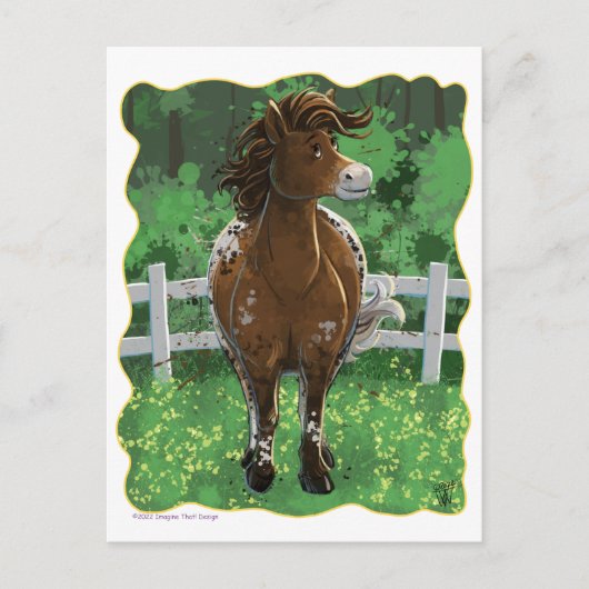 Carte Postale Poney Appaloosa (Devant)