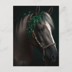 Carte Postale Poney de Noël