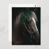 Carte Postale Poney de Noël (Devant / Derrière)