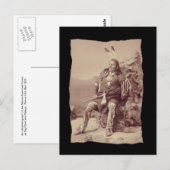 Carte Postale Ponka Big Chief Amérindien vintage (Devant / Derrière)