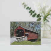 Carte Postale Pont 1856 couvert (Debout devant)