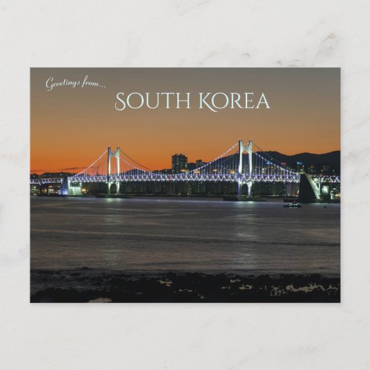 Carte Postale Pont à Busan Corée du Sud (Devant)