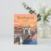 Carte Postale Pont à Chaînes Hongrie (Debout devant)