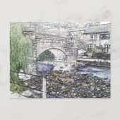Carte Postale Pont à dos d'âne historique à Hebden Bridge (Devant)