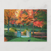 Carte Postale Pont à pied à l'automne (Devant)