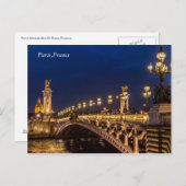 Carte Postale Pont Alexander III Paris (Devant / Derrière)