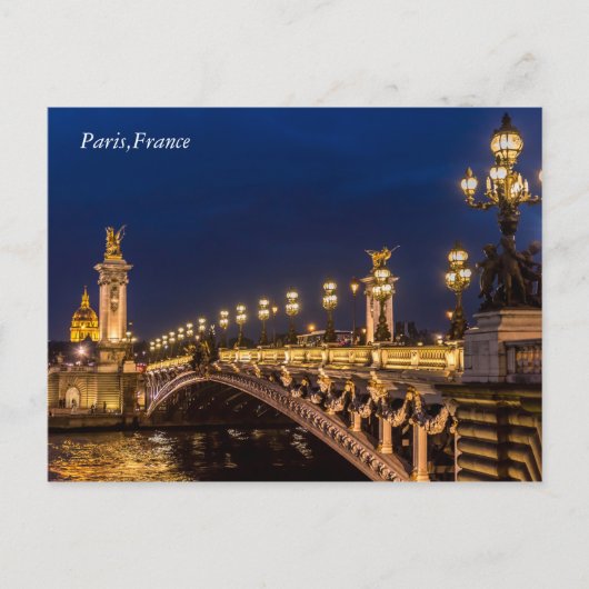 Carte Postale Pont Alexander III Paris (Devant)