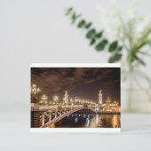 Carte Postale Pont Alexandre 3 à Paris France la nuit (Debout devant)