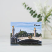 Carte Postale Pont Alexandre III sur la Seine - Paris, France (Debout devant)