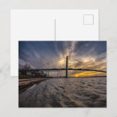 Carte Postale Pont Ambsassador sur la rivière Detroit (Devant / Derrière)