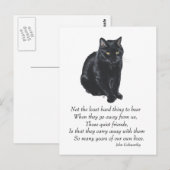 Carte Postale Pont arc-en-ciel de chat noir (Devant / Derrière)