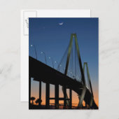 Carte Postale Pont Arthur Ravenel Jr à Dusk (Devant / Derrière)