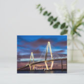 Carte Postale Pont Arthur Ravenel la nuit (Debout devant)