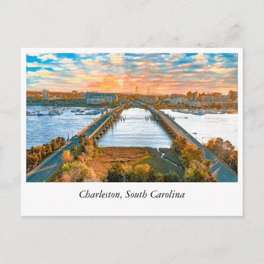 Carte Postale Pont Ashley River : Un Voyage À Charleston (Devant)