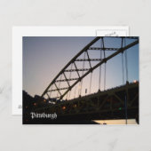 Carte Postale Pont au crépuscule (Devant / Derrière)