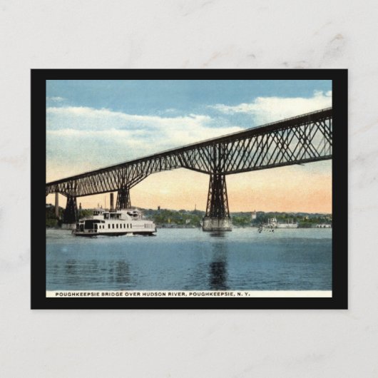 Carte Postale Pont au-dessus de la rivière Hudson, Poughkeepsie (Devant)