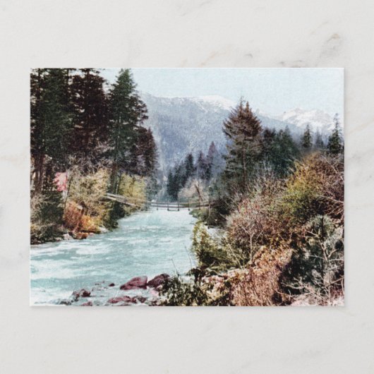 Carte Postale Pont au-dessus de la rivière Sacramento c.1900 (Devant)