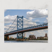 Carte Postale Pont Benjamin-Franklin, Philadelphie, PA (Devant)