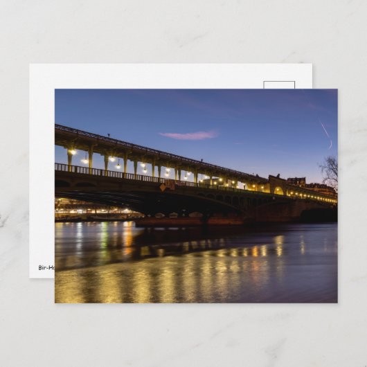 Carte Postale Pont Bir-Hakeim à l'aube en hiver - Paris (Devant / Derrière)