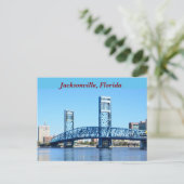 Carte Postale Pont Bleu Célèbre Jacksonville, Floride (Debout devant)