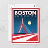 Carte Postale Pont Boston Zakim (Devant / Derrière)