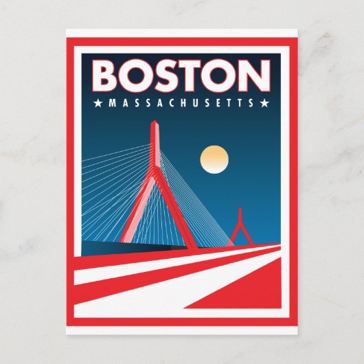 Carte Postale Pont Boston Zakim (Devant)