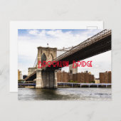 Carte Postale Pont Brooklyn (Devant / Derrière)