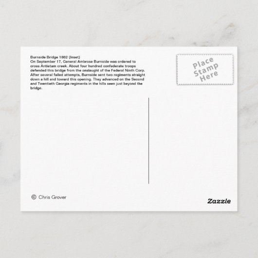 Carte Postale Pont Burnside (Dos)