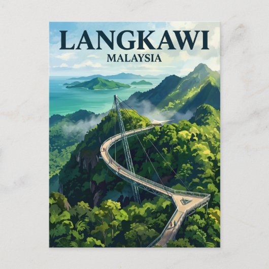 Carte Postale Pont Céleste de Langkawi Malaisie (Devant)