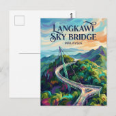 Carte Postale Pont Céleste de Langkawi Malaisie (Devant / Derrière)