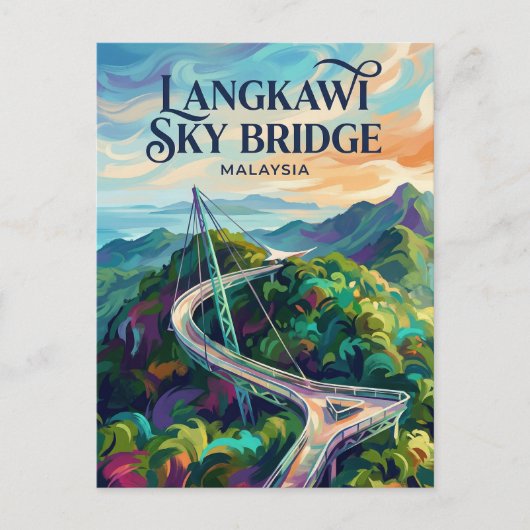 Carte Postale Pont Céleste de Langkawi Malaisie (Devant)