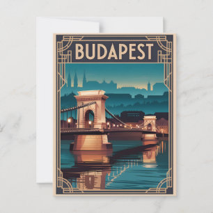 Carte Postale Pont Chaîne Budapest
