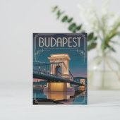Carte Postale Pont Chaîne Budapest (Debout devant)