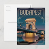 Carte Postale Pont Chaîne Budapest (Devant / Derrière)