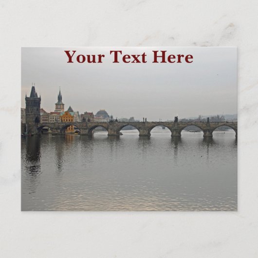 Carte Postale Pont Charles Customisable (Devant)