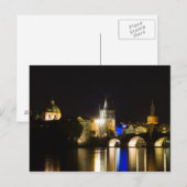 Carte Postale Pont Charles et rivière Vltava (Devant / Derrière)