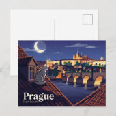 Carte Postale Pont Charles République tchèque (Devant / Derrière)