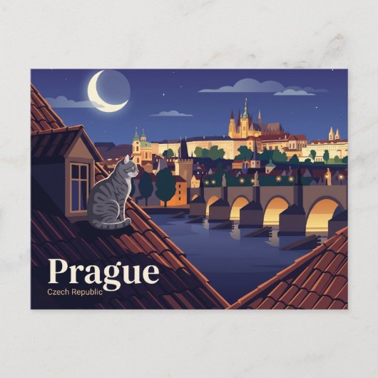 Carte Postale Pont Charles République tchèque (Devant)