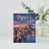 Carte Postale Pont Charles République tchèque (Debout devant)