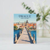 Carte Postale Pont Charles République tchèque (Debout devant)