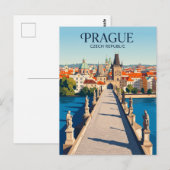 Carte Postale Pont Charles République tchèque (Devant / Derrière)