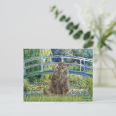Carte Postale Pont - Chat des Forêts Norvégiennes (Debout devant)