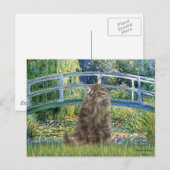 Carte Postale Pont - Chat des Forêts Norvégiennes (Devant / Derrière)