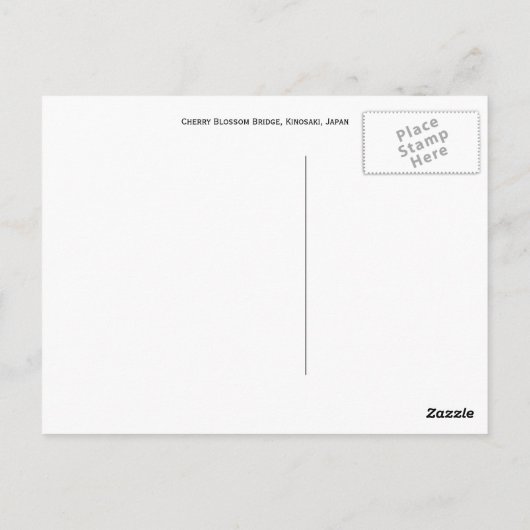 Carte Postale Pont Cherry Blossom en Kinosaki (Dos)