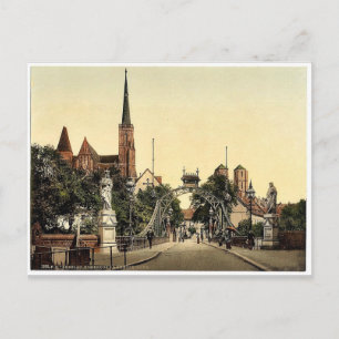 Carte Postale Pont Church, Breslau, Silésie, Allemagne (c.-à-d. 
