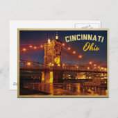 Carte Postale Pont Cincinnati Ohio (Devant / Derrière)
