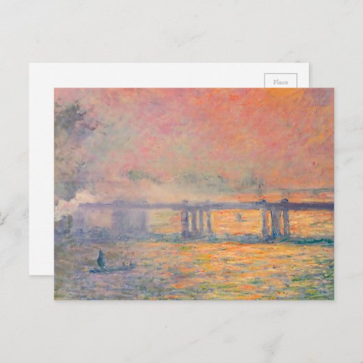 Carte Postale Pont Claude Monet Charing Cross (Devant / Derrière)