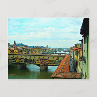 Carte Postale Pont commercial Florence, Italie