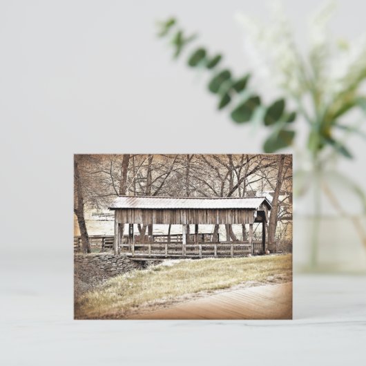 Carte Postale Pont couvert (Debout devant)