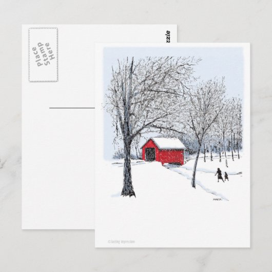 Carte Postale Pont couvert (Devant / Derrière)